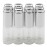 Kesell 10ml Essential Oil Dropper Bottles Transparent Glass Bottle with Silver Pressure Pump 0.3oz Refillable Portable Cosmetic Container for Travel Daily Life, Pack of 8