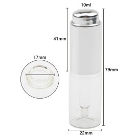 Kesell 10ml Essential Oil Dropper Bottles Transparent Glass Bottle with Silver Pressure Pump 0.3oz Refillable Portable Cosmetic Container for Travel Daily Life, Pack of 8 Kesell 10ml Essential Oil Dropper Bottles Transparent Glass Bottle with Silver Pressure Pump 0.3oz Refillable Portable Cosmetic Container for Travel Daily Life, Pack of 8