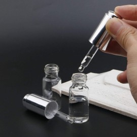 Kesell 10ml Essential Oil Dropper Bottles Transparent Glass Bottle with Silver Pressure Pump 0.3oz Refillable Portable Cosmetic Container for Travel Daily Life, Pack of 8 Kesell 10ml Essential Oil Dropper Bottles Transparent Glass Bottle with Silver Pressure Pump 0.3oz Refillable Portable Cosmetic Container for Travel Daily Life, Pack of 8