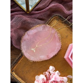 AKOAK 1 Pack Phnom Penh Resin Crystal Agate Palette Nail Art Gel Nail Polish Palette Nail Piece Display Tool,Pink