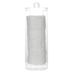 BBDOU Cosmetic Cotton Pad Holder - Acrylic Makeup Remover Organizer with Dispenser & Storage Rack