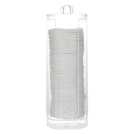 BBDOU Cosmetic Cotton Pad Holder - Acrylic Makeup Remover Organizer with Dispenser & Storage Rack