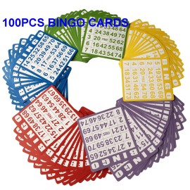 Yuanhe Deluxe Bingo Game Set-Includes Metal Cage,500 Colorful Bingo Chips,100 Bingo Cards,75 Colored Balls,Plastic Masterboard,Great for Large Groups,Parties 
