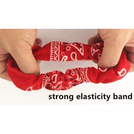 Cutewing Paisley Hair Scrunchies with Bow Hair Scarves Scrunchy Ponytail Holder Elastics Hair Bands Ribbon Hair Tie for Women Girls with 6PCS