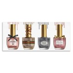 Stupell Industries Makeup Collection Nail Polish Pink Grey Red Fashion, Design by Artist Ziwei Li Wall Art, 13 x 30, Canvas