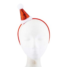LUX ACCESSORIES Red Christmas Holiday Party Hat Fashionable Girls Headband