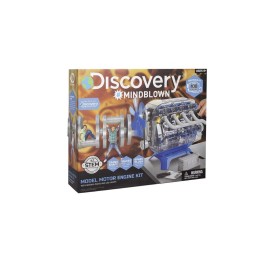 MindBlown DIY Model Engine Kit - Mechanic Four Cycle Internal Combustion Assembly Construction, Comes W/Valves, Cylinders, Hardware & Much More