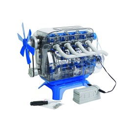 MindBlown DIY Model Engine Kit - Mechanic Four Cycle Internal Combustion Assembly Construction, Comes W/Valves, Cylinders, Hardware & Much More