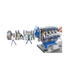 MindBlown DIY Model Engine Kit - Mechanic Four Cycle Internal Combustion Assembly Construction, Comes W/Valves, Cylinders, Hardware & Much More