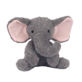 Lambs & Ivy 5 Piece Pink/Gray Plush Infant/Newborn Baby Gift Bag w/Swaddle