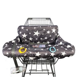 Shopping Cart Cover for Baby, Toddler 2-in-1 High Chair Cover, Star Print