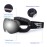 EXP VISION Snowboard Ski Goggles Men Women Youth, Anti Fog OTG Winter Snow Goggles Spherical Detachable Lens (Silver)