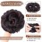 MORICA 1PCS Messy Hair Bun Hair Scrunchies Extension Curly Wavy Messy Bun Hair Synthetic Chignon Hairpieces for Women(2/33(Darkest Brown & Dark Auburn Mixed))