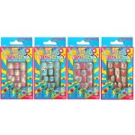 Vivace 4Pack 48Tips Color Changing Under Sun Fake Nails, Artificial Preglued Junior Sticker Nails 11460 etc (Sun 2)