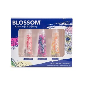 Blossom Scented Moisturizing Lip Gloss Tubes, Infused with Real Flowers, 0.9 fl. oz/27ml, 3 pack Full Size Gift Set, Strawberry/Raspberry/Mango Blossom Scented Moisturizing Lip Gloss Tubes, Infused with Real Flowers, 0.9 fl. oz/27ml, 3 pack Full Size Gift Set, Strawberry/Raspberry/Mango