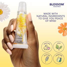 Blossom Scented Moisturizing Lip Gloss Tubes, Infused with Real Flowers, 0.9 fl. oz/27ml, 3 pack Full Size Gift Set, Strawberry/Raspberry/Mango Blossom Scented Moisturizing Lip Gloss Tubes, Infused with Real Flowers, 0.9 fl. oz/27ml, 3 pack Full Size Gift Set, Strawberry/Raspberry/Mango