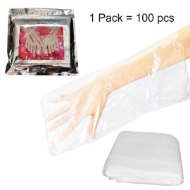AMT 100 Count Paraffin Wax Bags for Hands and Feet, Plastic Refills Liners, Socks and Gloves Paraffin Bath Mitts Covers for Therabath Wax Treatment Machine Therapy