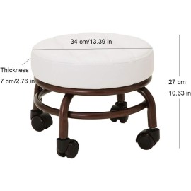 Elitzia Pedicure Stool Beauty Salon Foot Bath Footstool Two Colors Optional ET28499 White Colour Thick Foam Support Quality Wheels Elitzia Pedicure Stool Beauty Salon Foot Bath Footstool Two Colors Optional ET28499 White Colour Thick Foam Support Quality Wheels