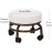 Elitzia Pedicure Stool Beauty Salon Foot Bath Footstool Two Colors Optional ET28499 White Colour Thick Foam Support Quality Wheels
