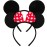 FANYITY Mouse Ears Headbands Sequin Hair Band for Girls Women Boys Party, 2 Pieces (RED DOT&BLACK)