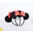 FANYITY Mouse Ears Headbands Sequin Hair Band for Girls Women Boys Party, 2 Pieces (RED DOT&BLACK)