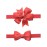2pc/Set Baby Girls Grosgrain Ribbon Hairband Set Ribbon Bows Hair Tie Headband JB10 (Red-Green)