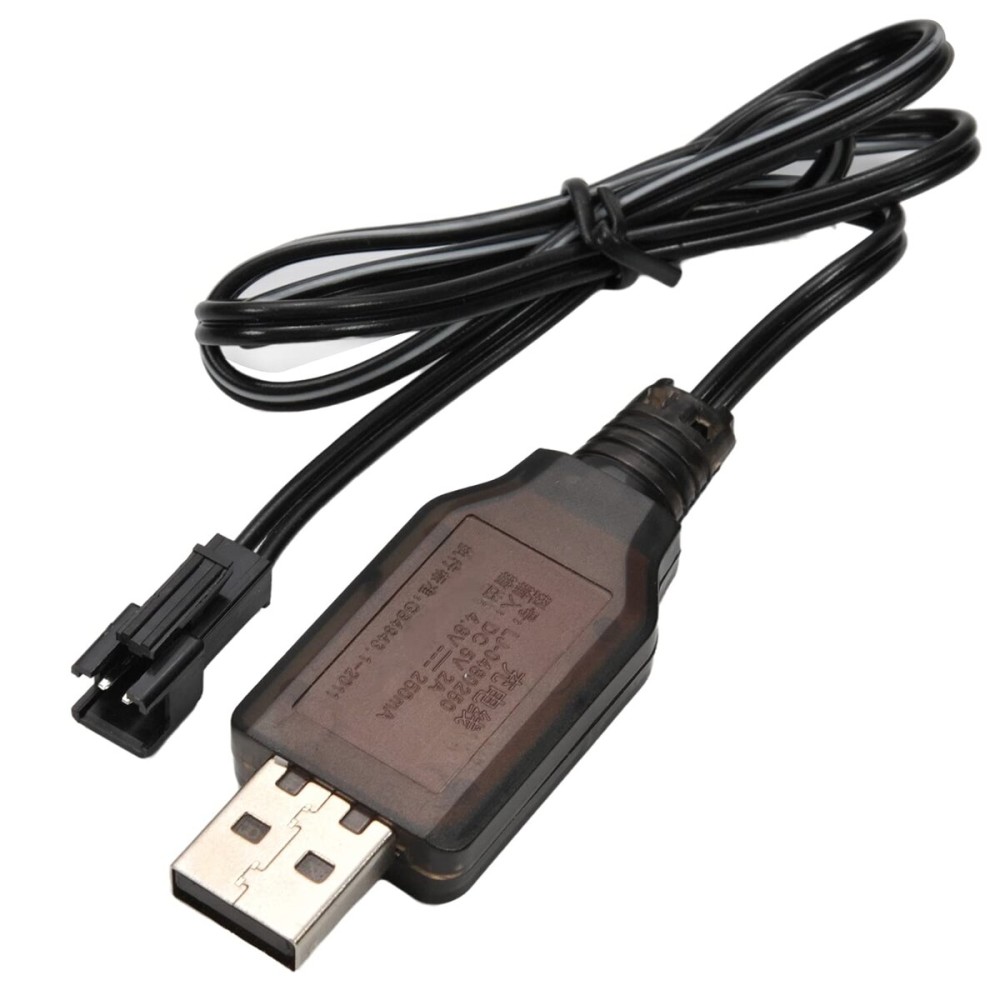 Fielect 4.8 V 250mA USB Charging Cable with SM-2P Connector Plug for RC Car Ni-MH Ni-CD Battery