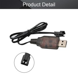 Fielect 4.8 V 250mA USB Charging Cable with SM-2P Connector Plug for RC Car Ni-MH Ni-CD Battery