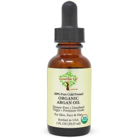 MOUNTAIN TOP Argan Oil USDA Organic 100% Pure Cold Pressed Unrefined - Premium Grade Pure Moisturizer for Dry & Damaged Skin, Hair, Face, Body, Scalp & Nails MOUNTAIN TOP Argan Oil USDA Organic 100% Pure Cold Pressed Unrefined - Premium Grade Pure Moisturizer for Dry & Damaged Skin, Hair, Face, Body, Scalp & Nails