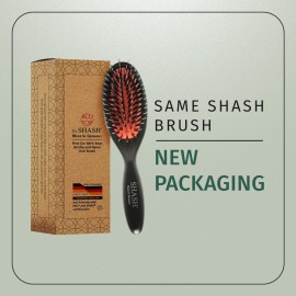 Since 1869 Hand Made In Germany - Nylon Boar Bristle Brush Suitable For Normal to Thick Hair Gently Detangles, No Pulling or Split Ends - Softens Improves Hair Texture, Stimulates (Extra Small)