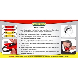 Quality Time Neck Hair Guide Premium, 2 Different Neckline Templates with All 4 Neck Hairline Styles; A Premium Adjustable Stencil/Guard for Haircut, Do It Yourself, Made in USA