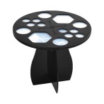 Lurrose Makeup Brush Drying Rack 14 Holes Makeup Brush Holder Stand Display Cosmetic Shelf Tools No Brush