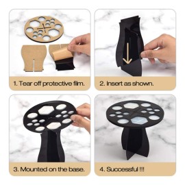 Lurrose Makeup Brush Drying Rack 14 Holes Makeup Brush Holder Stand Display Cosmetic Shelf Tools No Brush Lurrose Makeup Brush Drying Rack 14 Holes Makeup Brush Holder Stand Display Cosmetic Shelf Tools No Brush