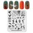 KADS Halloween Nail Plates Nail Stamp Templates Nail Art Stamping Kits with Pumpkin Ghost Skull Bat Image Plates for DIY Decoration (HA003)