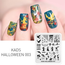 KADS Halloween Nail Plates Nail Stamp Templates Nail Art Stamping Kits with Pumpkin Ghost Skull Bat Image Plates for DIY Decoration (HA003) KADS Halloween Nail Plates Nail Stamp Templates Nail Art Stamping Kits with Pumpkin Ghost Skull Bat Image Plates for DIY Decoration (HA003)
