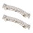 lasenersm Hair Clip, 2 Pieces Hair Accessory with Three Row Rhinestone Crystal, Hair Barrette Clip for Girls and Women, 2.75 in Length, Silver