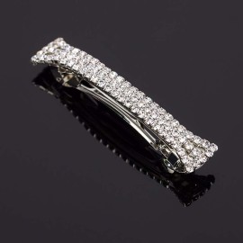 lasenersm Hair Clip, 2 Pieces Hair Accessory with Three Row Rhinestone Crystal, Hair Barrette Clip for Girls and Women, 2.75 in Length, Silver lasenersm Hair Clip, 2 Pieces Hair Accessory with Three Row Rhinestone Crystal, Hair Barrette Clip for Girls and Women, 2.75 in Length, Silver