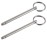 4 Pack Quick Release Pin, Diameter 1/4(6.3mm), Overall Length 3.75(95mm), Usable Length 3(76mm), Full 316 Stainless Steel, Bimini Top Pin, Marine Hardware