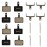 4 Pairs Resin Bike Bicycle Disc Brake Pads for TRP Tektro Shimano Deore Br-M575 M525 M515 T615 T675 M505 M495 M486 M485 M475 M465 M447 M446 M445 M416 M415 M395 M375 M315 M355 C601 C501 
