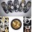 XINGZI 2Box (200-300PCS) Mixed Pattern Ultra-thin 3D Metal Steampunk Gears Charms DIY Pendant Clock Watch Wheel Gear Nail Studs Nail Art Decorations Alloy Manicure DIY Nail Tips Accessories
