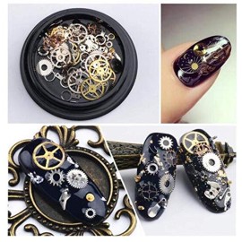 XINGZI 2Box (200-300PCS) Mixed Pattern Ultra-thin 3D Metal Steampunk Gears Charms DIY Pendant Clock Watch Wheel Gear Nail Studs Nail Art Decorations Alloy Manicure DIY Nail Tips Accessories XINGZI 2Box (200-300PCS) Mixed Pattern Ultra-thin 3D Metal Steampunk Gears Charms DIY Pendant Clock Watch Wheel Gear Nail Studs Nail Art Decorations Alloy Manicure DIY Nail Tips Accessories