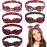 Christmas Headbands Red Plaid Headbands Snowflake Bow Bandana Knot Headwrap Retro Elastic Rabbit Ear Hairband for Girls and Women Christmas Party (Cute Patterns)