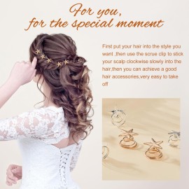 40 Pieces Vintage Bridal Hair Pins and Spiral Wedding Hair Clips Headpieces 40 Pieces Vintage Bridal Hair Pins and Spiral Wedding Hair Clips Headpieces