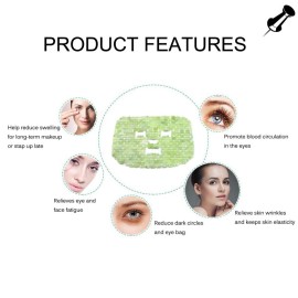 RODEREK Natural Jade face Mask, Hot or Cold Therapy Jade Mask for Relieving Face & Eye Puffiness Migraine, Beauty Massage Tools for Face Cooling Massager, Yoga Meditation Tools (Xiuyan Jade)