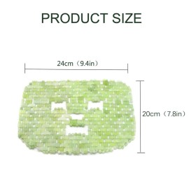 RODEREK Natural Jade face Mask, Hot or Cold Therapy Jade Mask for Relieving Face & Eye Puffiness Migraine, Beauty Massage Tools for Face Cooling Massager, Yoga Meditation Tools (Xiuyan Jade)