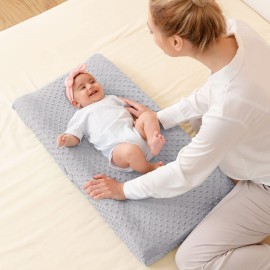 Baby Changing Pad Cover, Super Soft Plush Dot Diaper Changing Table Covers for Baby Girls and Boys, Ultra Comfortable, Safe for Babies, Fit 32/34\'\' x 16 Pad (Gray) Baby Changing Pad Cover, Super Soft Plush Dot Diaper Changing Table Covers for Baby Girls and Boys, Ultra Comfortable, Safe for Babies, Fit 32/34\'\' x 16 Pad (Gray)