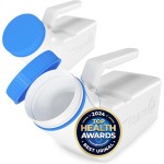 Urinals for Men Glow in The Dark Lid by Tilcare (2 Pack) - 32oz/1000mL Thick Plastic Mens Bedpan Bottle with Screw-on Lid - Spill Proof Urinary Chamber - Male Portable Travel Pee Bottles