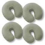 Saloniture 4-Pack Premium Microfiber Face Cradle Covers - Ultra Soft Fitted Massage Table Cradle Cover - Sage Green