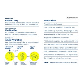 Hydrosleeve Package, Hands-Free Armband Hydration Pack and Hydration System for Runners and Athletes (Silver Gray, Large)