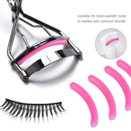 24 Pcs Curler Refill Eyelash Curler Refill Pads Silicone Rubber Curler Replacement Refills Pads for Universal Eyelash Curler Black